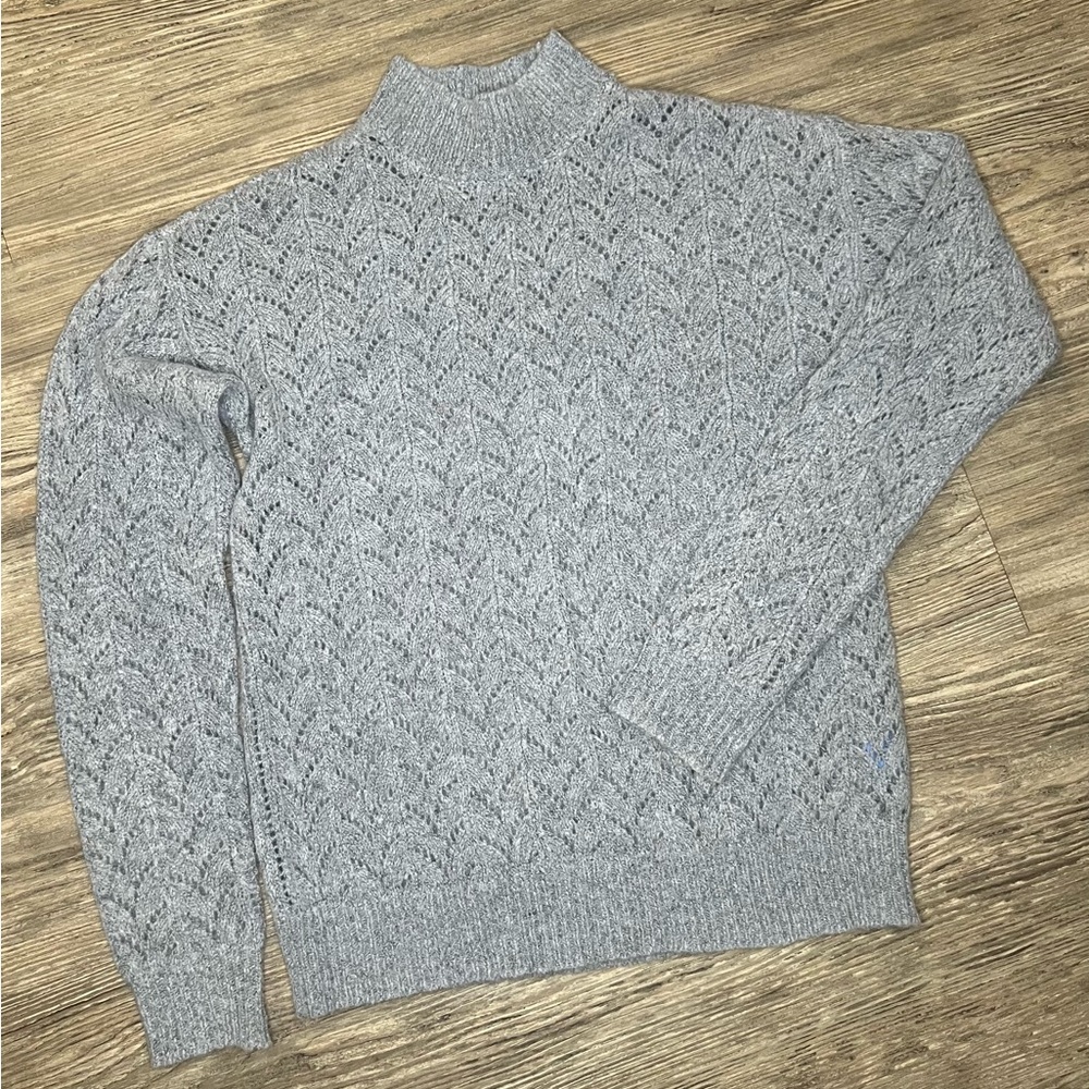 J. McLaughlin Soft Blue Cowl Neck Sweater Tiler Wool & Cashmere-Blend size XS - Picture 2 of 12